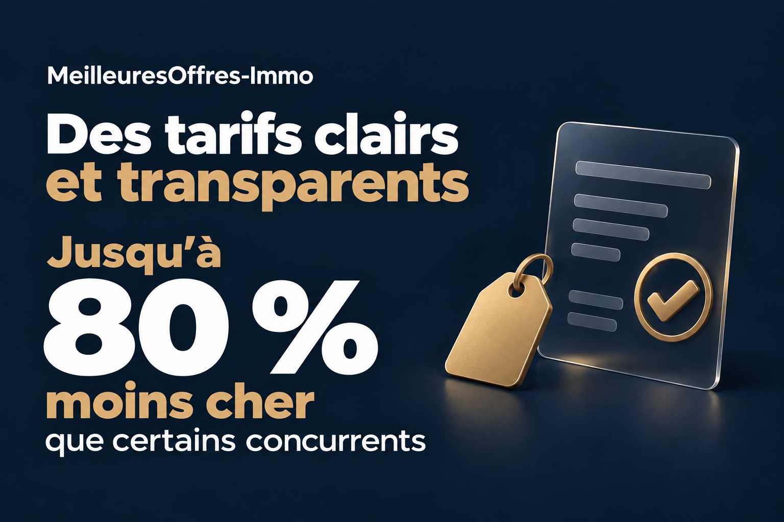 Des tarifs clairs et transparents : jusqu'à 80 % moins cher que certains concurrents